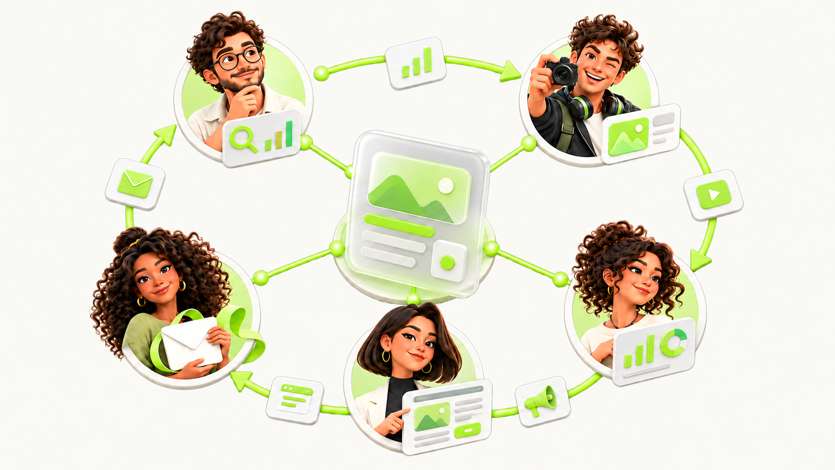 Boucle de workflow des agents IA Wokine — comment Hugo, Max, Léa, Maya et Zara collaborent en continu